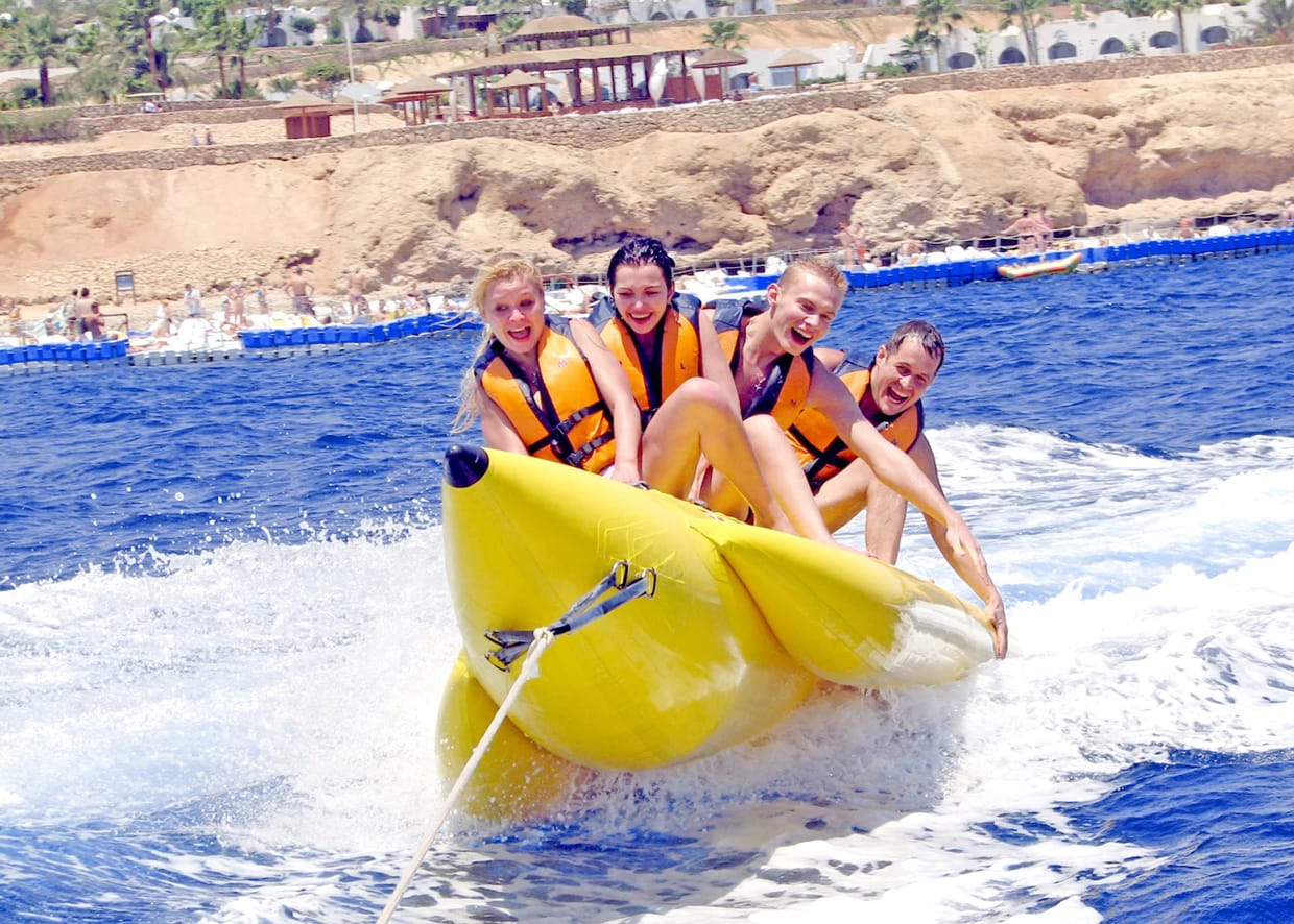 4Water Sports — From Sharm El Sheikh: Parasailing, Banana & Tube Ride!  🌊🪂🚤